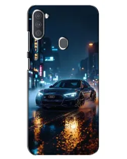 Чехол для Samsung Galaxy A11 (A115) с картинкой «Ночной город и Audi»