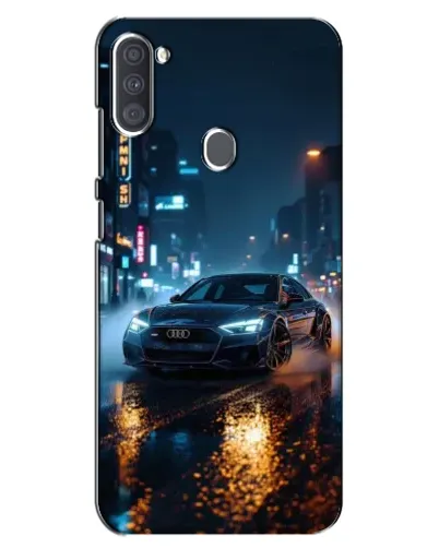 Чехол для Samsung Galaxy A11 (A115) с картинкой «Ночной город и Audi»