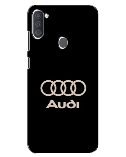 Чехол для Samsung Galaxy A11 (A115) с картинкой «Audi — золотой логотип»