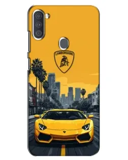 Чохол для Samsung Galaxy A11 (A115) з картинкою «Жовтий Lamborghini місто»