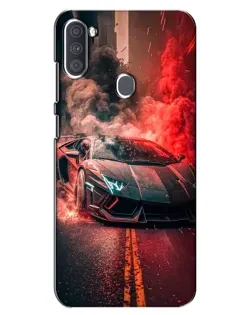 Чохол для Samsung Galaxy A11 (A115) з картинкою «Lamborghini червоний дим»