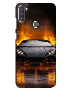Чохол для Samsung Galaxy A11 (A115) з картинкою «Lamborghini у вогні»