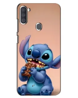 Чехол для Samsung Galaxy A11 (A115) с картинкой «Стич ест шоколад» Чехол для Samsung Galaxy A11 (A115) с картинкой «Стич ест шоколад»