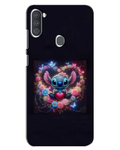 Чохол для Samsung Galaxy A11 (A115) з картинкою «Stitch у квітах»