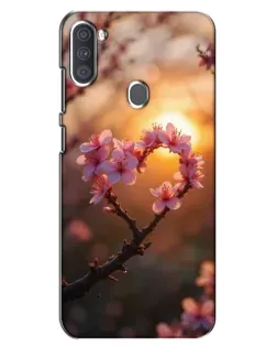 Чохол для Samsung Galaxy A11 (A115) з картинкою «Рожевий цвіт сердечко на тлі заходу» Чохол для Samsung Galaxy A11 (A115) з картинкою «Рожевий цвіт сердечко на тлі заходу»