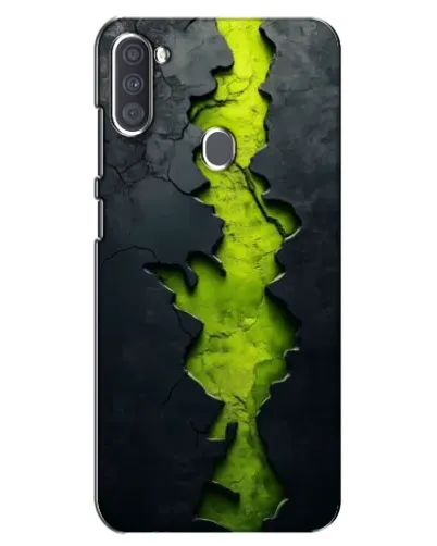 Чехол для Samsung Galaxy A11 (A115) с картинкой «Салатовый разлом скалы»