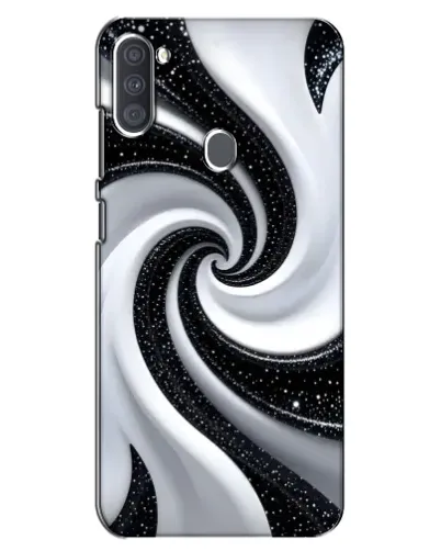 Чехол для Samsung Galaxy A11 (A115) с картинкой «Черно-белая спираль»