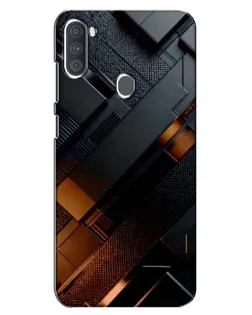 Чехол для Samsung Galaxy A11 (A115) с картинкой «Черные геометрические блоки»