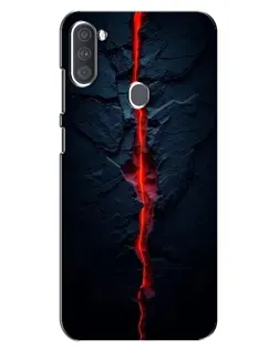 Чехол для Samsung Galaxy A11 (A115) с картинкой «Kрасная лавовая трещина»