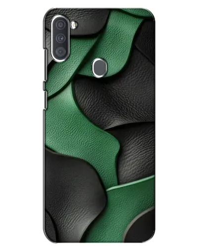 Чехол для Samsung Galaxy A11 (A115) с картинкой «Зеленые кожаные волны»