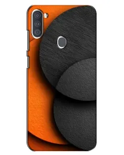 Чехол для Samsung Galaxy A11 (A115) с картинкой «Геометрия оранжевых кругов»