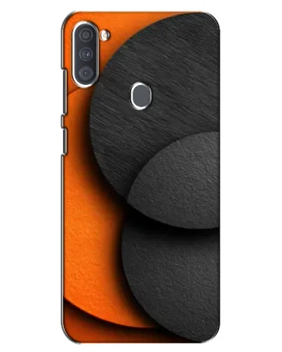 Чехол для Samsung Galaxy A11 (A115) с картинкой «Геометрия оранжевых кругов»