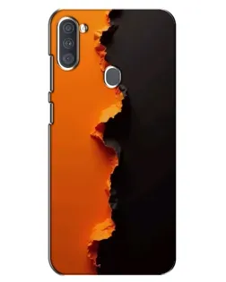 Чехол для Samsung Galaxy A11 (A115) с картинкой «Оранжевый разлом»