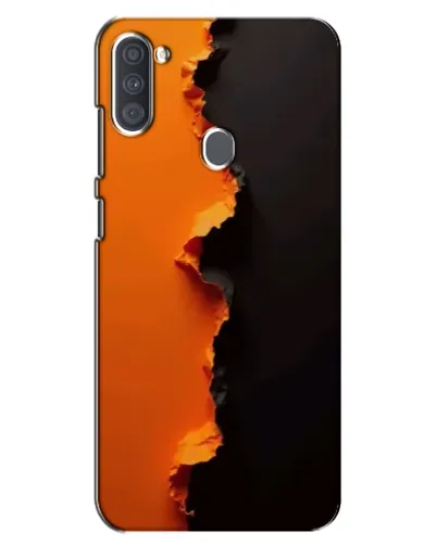 Чехол для Samsung Galaxy A11 (A115) с картинкой «Оранжевый разлом»