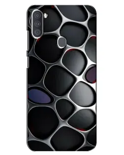 Чехол для Samsung Galaxy A11 (A115) с картинкой «Объемная темная решетка»