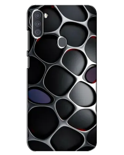 Чехол для Samsung Galaxy A11 (A115) с картинкой «Объемная темная решетка»