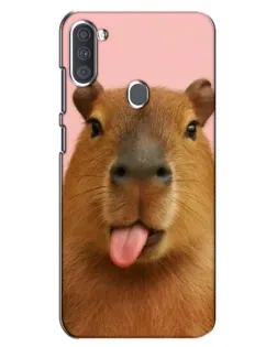 Чохол для Samsung Galaxy A11 (A115) з картинкою «Капібара з язиком»