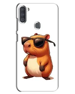 Чохол для Samsung Galaxy A11 (A115) з картинкою «Капібара в окулярах»