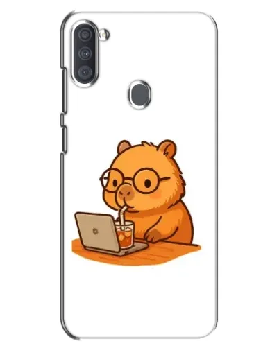 Чохол для Samsung Galaxy A11 (A115) з картинкою «Капібара з ноутбуком»