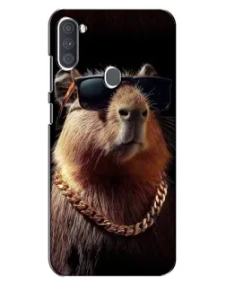 Чохол для Samsung Galaxy A11 (A115) з картинкою «Капібара золотий ланцюг»