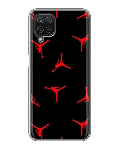 Чехол для Samsung Galaxy A12 с картинкой «Jordan Red Pattern»