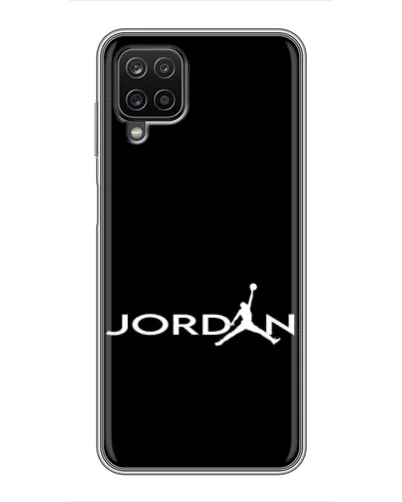 Чехол для Samsung Galaxy A12 с картинкой «Jordan White Logo»
