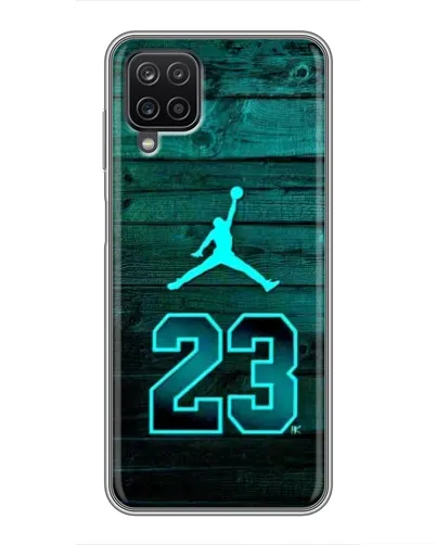 Чехол для Samsung Galaxy A12 с картинкой «Jordan Cyan 23»