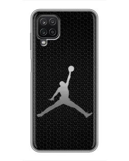 Чехол для Samsung Galaxy A12 с картинкой «Jordan Dark Carbon»