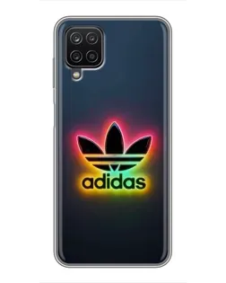 Чехол для Samsung Galaxy A12 с картинкой «Неоновый Adidas»