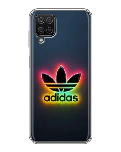Чехол для Samsung Galaxy A12 с картинкой «Неоновый Adidas»