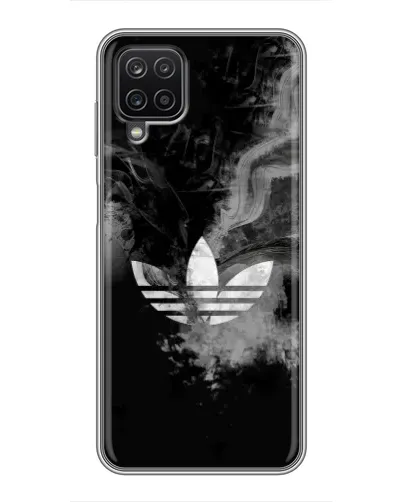 Чехол для Samsung Galaxy A12 с картинкой «Абстрактный дым Adidas»