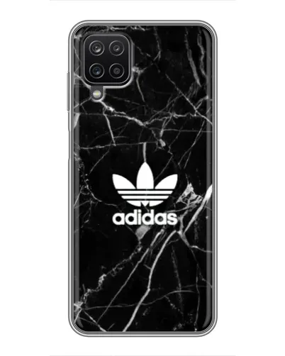 Чехол для Samsung Galaxy A12 с картинкой «Белый мрамор Adidas»