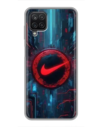 Чехол для Samsung Galaxy A12 с картинкой «Техногенный стиль Nike»