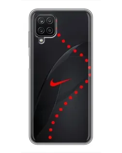 Чехол для Samsung Galaxy A12 с картинкой «Абстрактный дизайн Nike»