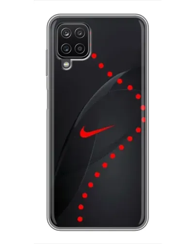 Чехол для Samsung Galaxy A12 с картинкой «Абстрактный дизайн Nike»