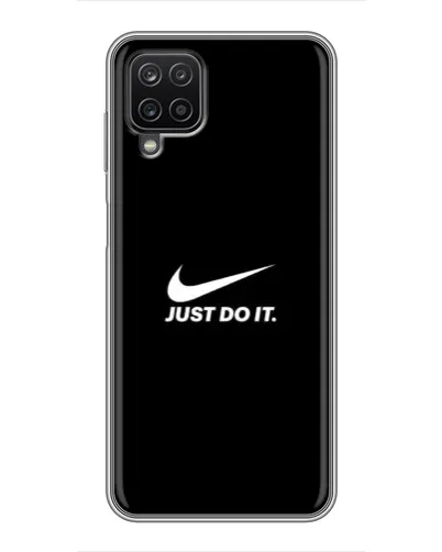 Чехол для Samsung Galaxy A12 с картинкой «Минимализм от Nike»