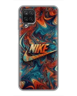 Чехол для Samsung Galaxy A12 с картинкой «Nike в абстракции»