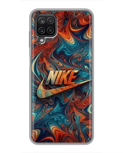 Чехол для Samsung Galaxy A12 с картинкой «Nike в абстракции»