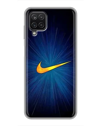 Чехол для Samsung Galaxy A12 с картинкой «Синий пульс Nike» Чехол для Samsung Galaxy A12 с картинкой «Синий пульс Nike»