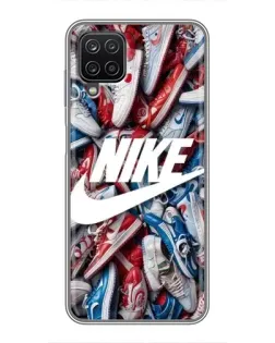 Чохол для Samsung Galaxy A12 з картинкою «Космічний Nike Blue»