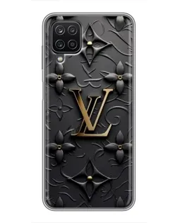 Чехол для Samsung Galaxy A12 с картинкой «Кожаная текстура LV»