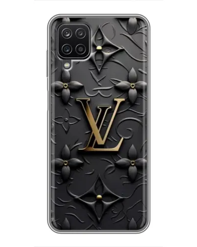 Чехол для Samsung Galaxy A12 с картинкой «Кожаная текстура LV»