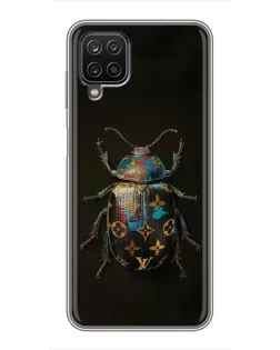 Чехол для Samsung Galaxy A12 с картинкой «LV — мраморный принт»