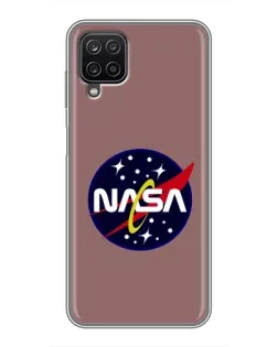 Чехол для Samsung Galaxy A12 с картинкой «NASA — ретро космос»