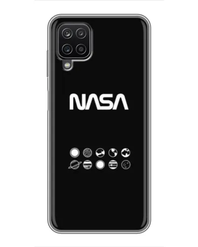 Чехол для Samsung Galaxy A12 с картинкой «NASA — технический принт»