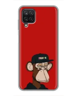 Чехол для Samsung Galaxy A12 с картинкой «Bored Ape — красный фон» Чехол для Samsung Galaxy A12 с картинкой «Bored Ape — красный фон»