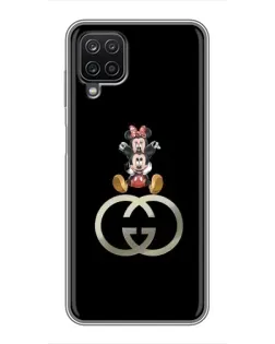 Чехол для Samsung Galaxy A12 с картинкой «Минни Маус на лого»