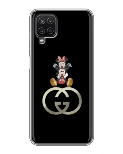 Чехол для Samsung Galaxy A12 с картинкой «Минни Маус на лого»