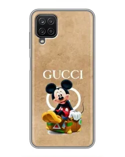 Чехол для Samsung Galaxy A12 с картинкой «Микки Маус Gucci — крафт»