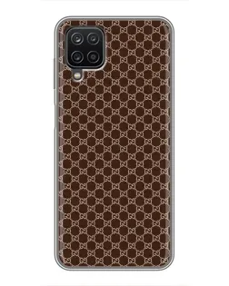 Чехол для Samsung Galaxy A12 с картинкой «Gucci — шоколадная сетка»